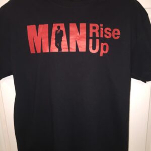 Black T- Shirt with Red Letters (Mens)